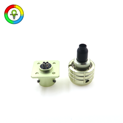 Adaptador de CA/CC 250 V 1,5 A-3,7 A IP55 Contactos plateados Carcasa de aleación de aluminio Conector rápido redondo macho/hembra
