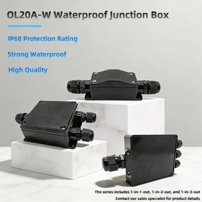 Caja de conexiones eléctricas para cables OL20A-W de 2 vías, PG9, IP68, 250 V CA, 45 A, para uso industrial y en exteriores.