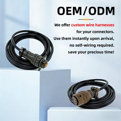 Conector recto de aviación serie 26482 macho hembra MS3116 PT06E 10-6 6 pines