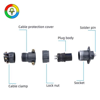 MS3106A10SL-4S CONECTOR DE ALIMENTACIÓN CIRCULAR DE 4 PINES CON ENCHUFE HEMBRA RECTO
